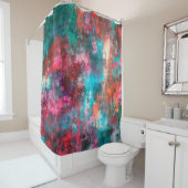 Abstract painting. Brushstrokes, spots of paint. M Douchegordijn (In situ)