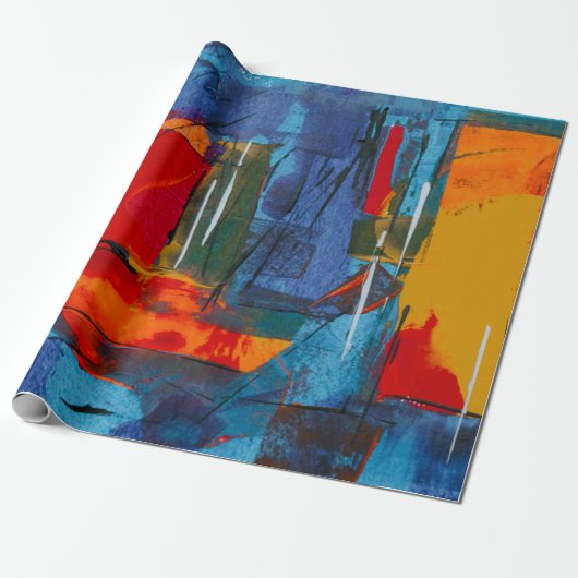 Abstract painting cadeaupapier (Uitgerold)
