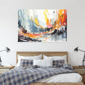 Abstract painting  canvas afdruk (Insitu (Slaapkamer))