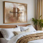 Abstract Painting Custom Last Name Decor Prints