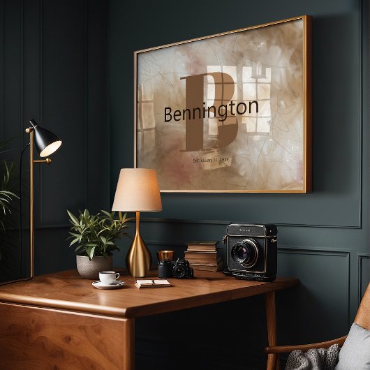 Abstract Painting Custom Last Name Decor Prints