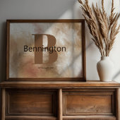 Abstract Painting Custom Last Name Decor Prints