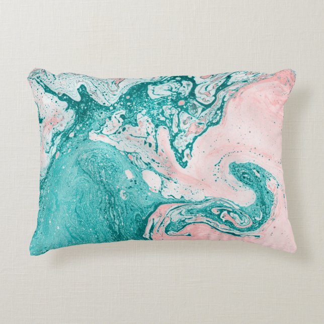 Abstract painting. Modern artwork. Marble effect p Accent Kussen (Voorkant)