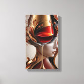 Abstract Painting of a Woman's Face Canvas Afdruk (Voorkant)