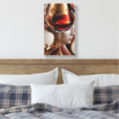 Abstract Painting of a Woman's Face  Canvas Afdruk (Insitu (Slaapkamer))