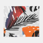 Abstract painting seamless pattern with ink elemen fleece deken (Voorkant (Horizontaal))