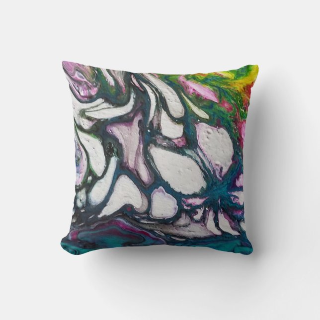Abstract painting signed Kook Art Throw Pillow Kussen (Voorkant)