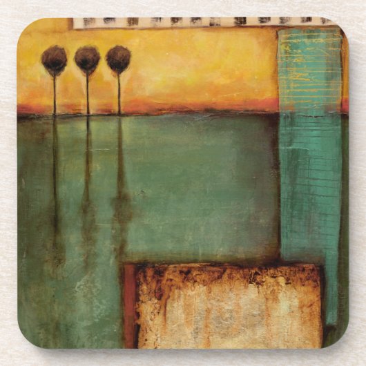 Abstract Painting with Piano Keys Bier Onderzetter (Voorkant)