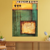 Abstract Painting with Piano Keys Canvas Afdruk (Insitu (Woonkamer))