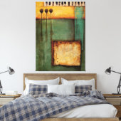 Abstract Painting with Piano Keys Canvas Afdruk (Insitu (Slaapkamer))