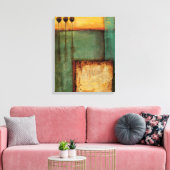 Abstract Painting with Piano Keys Canvas Afdruk (Insitu (Woonkamer))