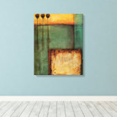 Abstract Painting with Piano Keys Canvas Afdruk (Insitu (Houten vloer))