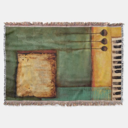 Abstract Painting with Piano Keys Deken (Voorkant)