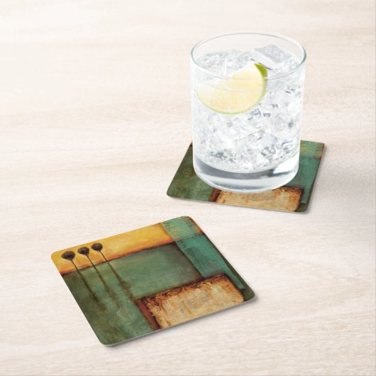 Abstract Painting with Piano Keys Kartonnen Onderzetters (Insitu)