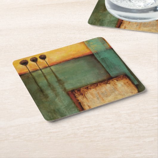 Abstract Painting with Piano Keys Kartonnen Onderzetters (Schuin)