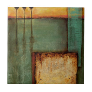 Abstract Painting with Piano Keys Tegeltje