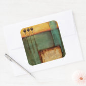 Abstract Painting with Piano Keys Vierkante Sticker (Envelop)