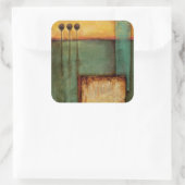 Abstract Painting with Piano Keys Vierkante Sticker (Tas)