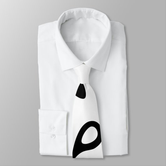 Abstract Paisley Black en White Stropdas (Gebonden)