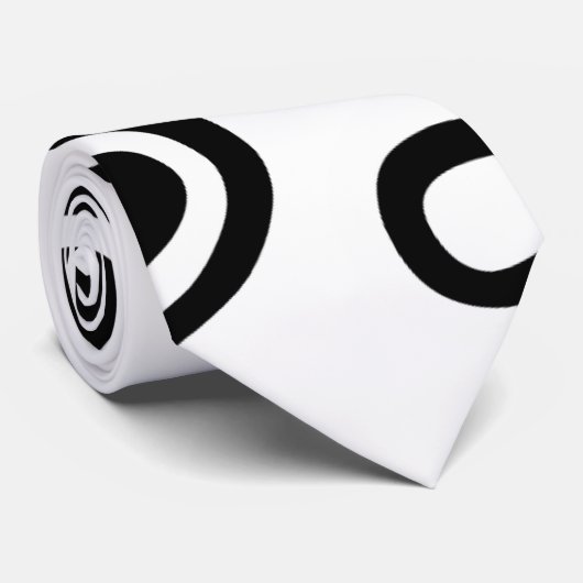 Abstract Paisley Black en White Stropdas (Opgerold)