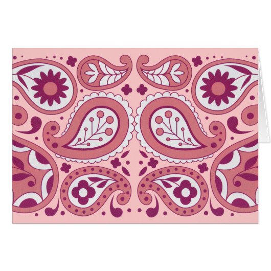 Abstract Paisley Pattern Pinks White Tear Droit (Voorkant Horizontaal)