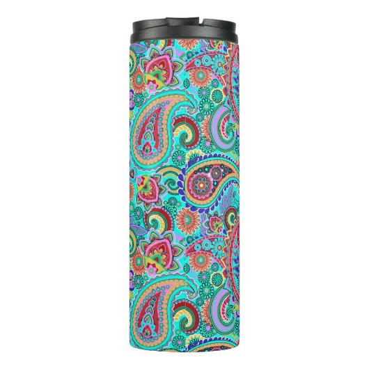 Abstract Paisley Pattern Thermosbeker (Achterkant)