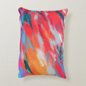 Abstract palet acryl kunstwerk | Accent Kussen (Achterkant (Verticaal))