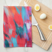Abstract palet acryl kunstwerk | keukenhanddoek (Quarter Fold)
