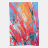 Abstract palet acryl kunstwerk | keukenhanddoek (Verticaal)