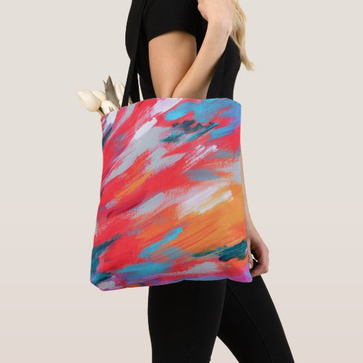 Abstract palet acryl kunstwerk | Tote bag (Dichtbij)