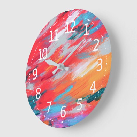 Abstract palet acrylwerk | Wandklok (Hoek)