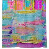 Abstract Palet Mes Schilderen Douche Gordijn (Voorkant)