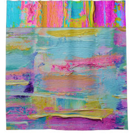 Abstract Palet Mes Schilderen Douche Gordijn