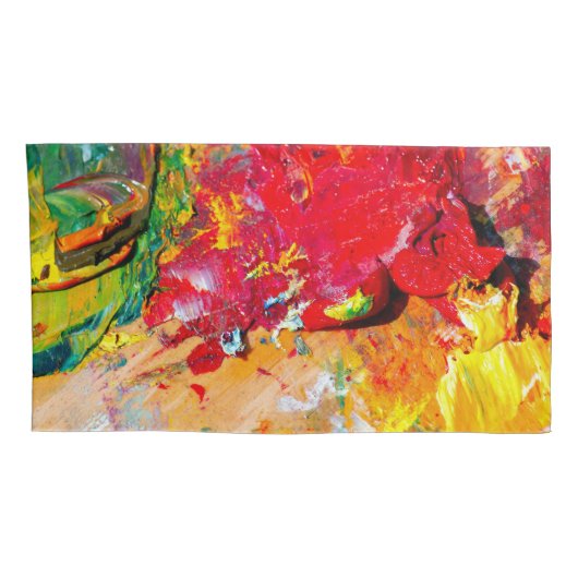 Abstract Palet Van De Kunstenaar Kussensloop (Achterkant-Rechts)