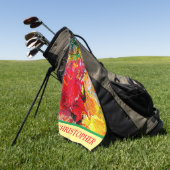 Abstract Palet van de Opgewekte Kunstenaar Golfhanddoek (Groen)