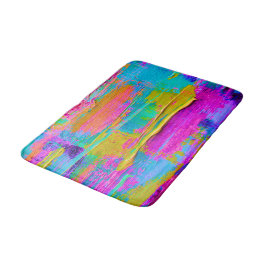 Abstract paletmes schilderen badmat