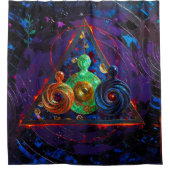 abstract Palette Knife 002 Douchegordijn (Voorkant)