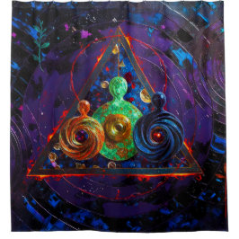 abstract Palette Knife 002 Douchegordijn