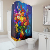 abstract Palette Knife Shower Curtain Douchegordijn (In situ)