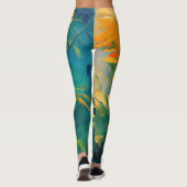Abstract Palm Burst – Tropical Energy in Motion Leggings (Achterkant)
