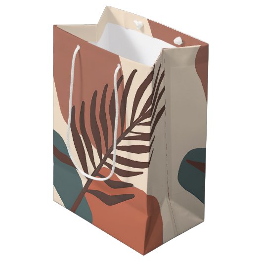 Abstract palmbblad minimalistische kunst medium cadeauzakje (Voorkant Gekanteld)