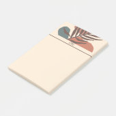 Abstract palmbblad minimalistische kunst monogram post-it® notes (Schuin)