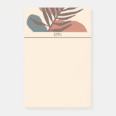 Abstract palmbblad minimalistische kunst monogram post-it® notes (Voorkant)