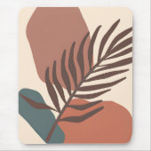 Abstract palmbblad minimalistische kunst muismat (Voorkant)