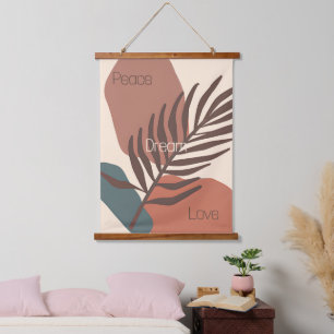 Abstract palmbblad minimalistische kunst op maat hangend wandkleed