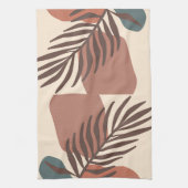 Abstract palmbblad minimalistische kunst theedoek (Verticaal)