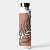 Abstract palmbblad minimalistische kunst waterfles (Links)