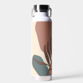 Abstract palmbblad minimalistische kunst waterfles (Voorkant)