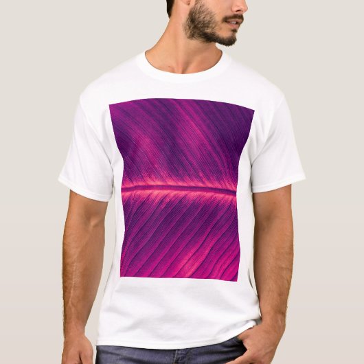 Abstract palmblad: getinte ader t-shirt (Voorkant)