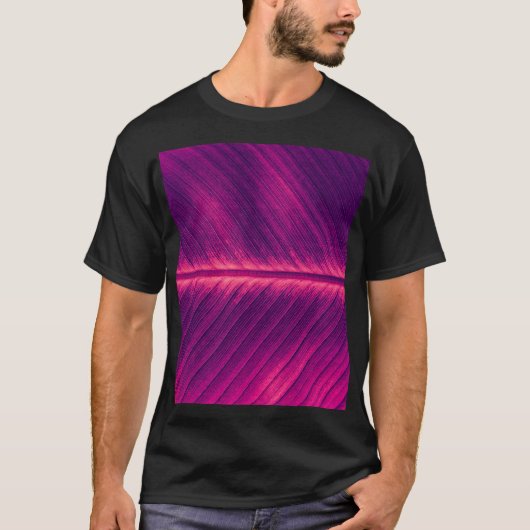 Abstract palmblad: getinte ader t-shirt (Voorkant)